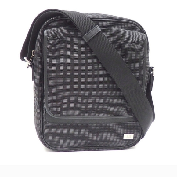 Dunhill shoulder bag mens gray canvas